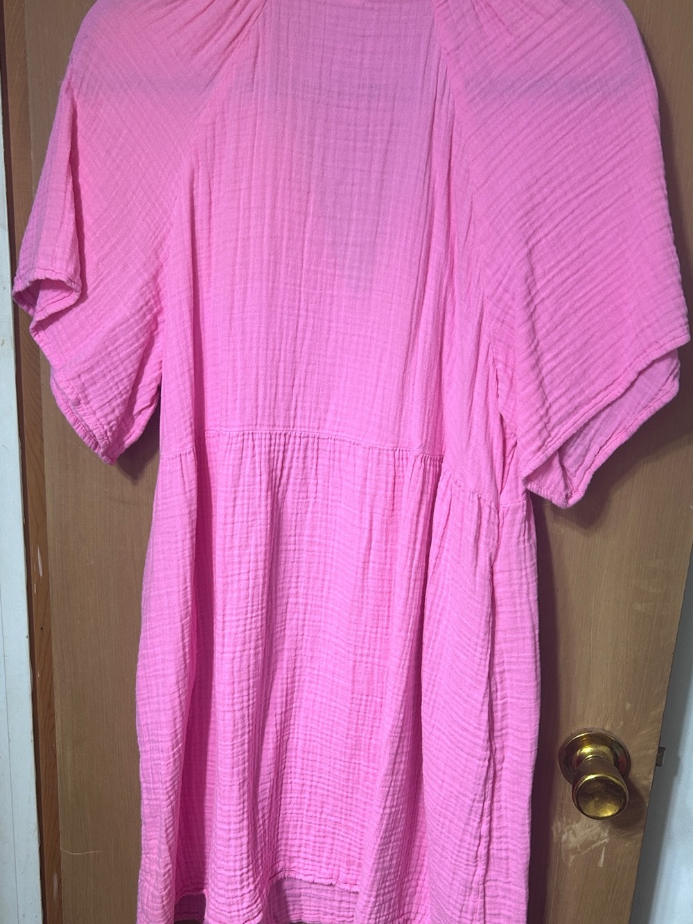 Old Navy Pink Gauze V-Neck Tunic - Picture 2 of 4